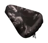 French Bulldog Bike Seat Cushion Waterproof Bicycle Seat Cover with Drawstring Comfort Dustproof Rain Proof Protection Bike Seat for Outdoor Most Bicycles Mountain Road Bikes