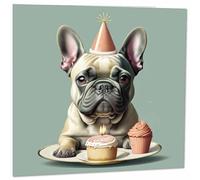 French Bulldog Birthday Card - Cute Funny 145mm x 145mm