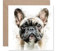 French Bulldog Birthday Card for Women and Men, Dog Breeds | Happy Birthday Card for Neighbour Grandad Husband Colleague, 145mm Bday Greeting Cards