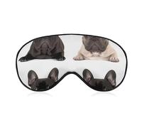 French Bulldog Blackout Sleep Eye Mask, Ventilated Fabric, Adjustable Wearing Style, Zero Pressure Sleeping Mask Soft Skin Friendly Eyeshade for Women Men