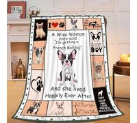 French Bulldog Blanket Soft Cozy Bulldog Throw Blanket Gifts for Girls Women Super Plush Warm Dog Stuff Lightweight Fleece Flannel Gift Blankets for Kids Adults 50"X40"