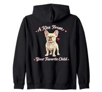 French Bulldog blowing a kiss for Mother’s Day Zip Hoodie