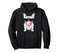 French Bulldog Blowing Bubble Funny Cute Frenchie Dog Lover Pullover Hoodie