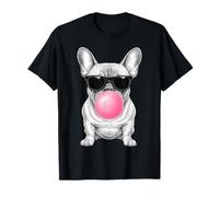 French Bulldog Blowing Bubble Funny Cute Frenchie Dog Lover T-Shirt