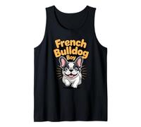 French Bulldog Boy Cute Cartoon for Dog Owners Mens Frenchie Tank Top