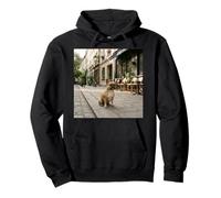 French Bulldog Cafe Street Paris City Scene Pullover Hoodie