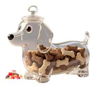 French Bulldog Candy Jar, French Bulldog Snack Jar, Cute Dachshund Cookie Jars, Dog Snack Jar, Clear Glass Candy Jar with Lid, Glass Storage Containers for Cookies, Candy (B)