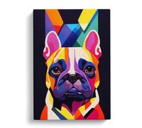 French Bulldog Canvas Print | Gallery Wrapped 30mm Frame Wall Art | 30x20 inches | Ready to Hang | Modern Animal Picture | Living Room Bedroom Lounge Office