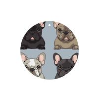 French Bulldog Car Air Fresheners 6 Pcs, Funny Hanging Car Air Fresheners Cute Long Lasting Scented Mirror Hanging Decoration Ornaments Gift Interior Decor Accessories For Men Women