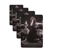 french bulldog Car Air Fresheners Cards 4 Pcs Hanging Fragrance Scented Cards Long-Lasting Car Aromatherapy Tablets for Wardrobe Bathroom Car Interior Mirror Pendant Gifts