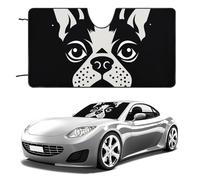 French Bulldog Car Windshield Sun Shade Keep Car Interior Cool 55"x30" Folding Front Window Sun Shade, Heat Shield for SUV, Truck, Blocks UV