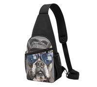 French Bulldog Cartoon Printed Chest Bag Sling Bag for Men Women, Outdoor Crossbody Fanny Packs Hiking Chest Packs Sport Daypacks