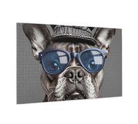 French Bulldog Cartoon Printed Picture Puzzle 1000 Pieces,Personalised Jigsaw Puzzle,Wooden Jigsaw Puzzles For Adults And Kids,Fun Jigsaw Puzzles As A Xmas Gift Or Decorative Collection.