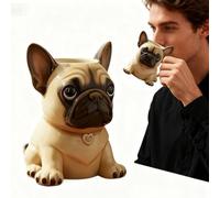 French Bulldog Ceramic Mug,11oz Cute Coffee Cup for Dog Lovers,New 3D French Bulldog Shaped Mug,Dishwasher & Microwave Safe,Pet Lover Ceramic Cup for Home Office Birthday