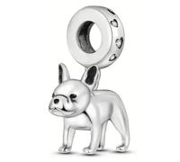 French Bulldog Charm in Sterling Silver 925 Compatible with Pandora Charms, and Many Other UK Charm Bracelets.