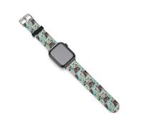 French Bulldog Chocolate Printed Silicone Watch Band Compatible with IWatch Waterproof Soft Replacement Strap 42mm/44mm