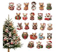 French Bulldog Christmas Advent 24-Day Countdown 2D Acrylic Calendar | Seasonal Decorative Advent for Home Office Dormitory Apartment Bedroom Party Gathering Festival Holiday