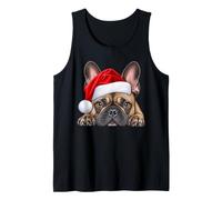 French Bulldog Christmas Santa Hat Cute Xmas Pet Dog Lover Tank Top