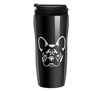 French Bulldog Coffee Cup Reusable Travel Mug Double Wall Thermal Insulated with Lid Hot Cold Drinks
