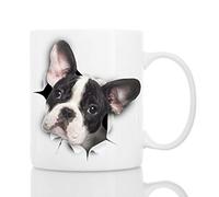 French Bulldog Coffee Mug - Ceramic Funny Coffee Mug - Perfect French Bulldog Gift - Cute Novelty Coffee Mug Present - Great Birthday or Christmas Surprise for Friend or Coworker, Men and Women (11oz)