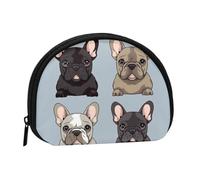 French Bulldog Coin Purse Personalized Coin Bag for Women Men Change Purse Small Wallets with Zipper Mini Shell Coin Pouch Outdoor Shopping Change Storage Bag Handbags Gifts