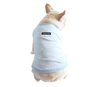 French Bulldog Cotton Vest,Dog Cotton Shirt Vest Lightweight Stretchy Dog T-Shirts Soft Cool Pet Shirts Sleeveless Vests Breathable Clothes(Light Blue,X-Large)
