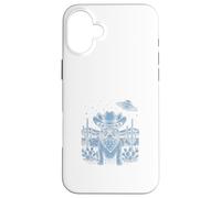 French Bulldog Cowboy Wild West UFO Case for iPhone 16 Plus