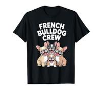 French Bulldog Crew Cute Cartoon for Dog Owners Pet Frenchie T-Shirt