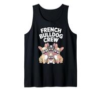 French Bulldog Crew Cute Cartoon for Dog Owners Pet Frenchie Tank Top