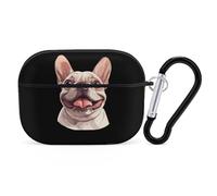 French Bulldog Cute Earbuds Case Compatible with Airpods Pro Wireless Headphones Cover with Carabiner