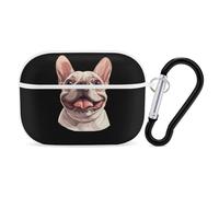 French Bulldog Cute Earbuds Case Compatible with Airpods Pro Wireless Headphones Cover with Carabiner