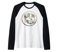 French Bulldog Dog Chills with Dog Bed and Food While Sleeping Raglan Baseball Tee
