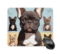 French Bulldog Dog Cute Mouse Pad Square Laptop Mouse Mat Cute Computer Mousepad Keyboard Pad Non-Slip Desk Pads for Gaming Office Work Home 25 * 30cm