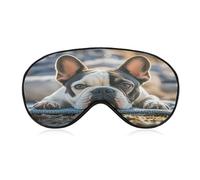 French Bulldog Dog Cute Sleep Mask for Men Women Elastic Strap Eyeshade Lightweight Sleeping Blindfold Soft Breathable Eye Cover Comfortable Sleep Shade Cover for Sleeping Travel