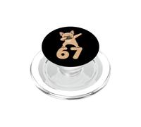 French Bulldog Dog Dabbing 67 Meme Six Seven Funny Gen Alpha PopSockets PopGrip for MagSafe