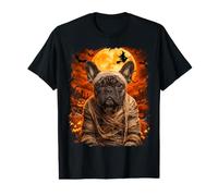 French Bulldog Dog Mummy Pumpkin Patch on Halloween Frenchie Value Graphic T-Shirt