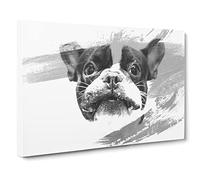 French Bulldog Dog Vol.2 V1 Canvas Print | Gallery Wrapped 30mm Frame Wall Art | 30x20 inches | Ready to Hang | Modern Animals Picture | Living Room Bedroom Lounge Office