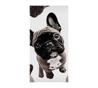 French Bulldog Door Cover Spring Summer Hanging Flag Porch Sign Outdoor Seasonal Holiday Yard Decor for Front Door and Porch