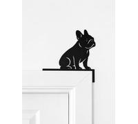 French Bulldog Door Topper, Black Frenchie Dog Silhouette Gift for Dog Lovers, Over Door Frame Decor with Adhesive Pads