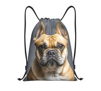 French Bulldog Drawstring Backpack Gym Bag Lightweight Versatile Sport Sack For Women Men Yoga 36X42Cm