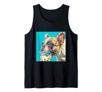French Bulldog Drinking Boba Tea Bubble Tea Dog Art Tank Top