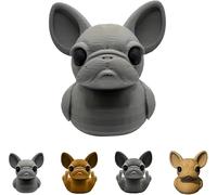 French Bulldog Duck,Finger French Bulldog Duck,French Bulldog Duck Resin Statue,Frenchie Duck,Animal Duck,Funny Figurines Ornaments for Home and Garden Outdoor Decorations (Grey, Wing)