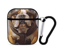 French Bulldog Earphone Case Cover Compatible with AirPods 1&2 Shockproof Bluetooth Headset Case Black-style