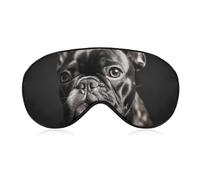 French Bulldog Eye Mask, Side Sleeping Mask Light Blindfold Sleeping Mask Nose Pad and Elastic Band for Children Women and Men