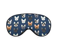 French Bulldog Eye Mask with Adjustable Strap for Men and Women Night Sleeping Travel Nap