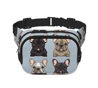 french bulldog Fanny Pack Adjustable Crossbody Bag Large Waist Bag Travel Belt Bag Unisex Bum Bag