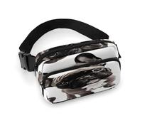 French Bulldog Fanny Pack Belt Bag with Adjustable Strap Fashion Waist Bag for Outdoor Sports Hiking, white, 20x13cm, Full Printed Waist Bag