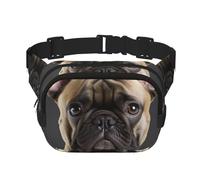 French Bulldog Fanny Pack For Women Waterproof Adjustable Belt Bags Waist Pack Fashion Casual Crossbody Bags Bum Bag For Running Workout Hiking Traveling, Black, One Size