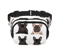French Bulldog Fanny Pack For Women Waterproof Adjustable Belt Bags Waist Pack Fashion Casual Crossbody Bags Bum Bag For Running Workout Hiking Traveling, Black, One Size