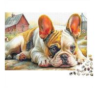French Bulldog Farm Scenery 1000 Piece Jigsaw Puzzle Paper for Adults Relaxation Family 70x50cm/1000pcs
